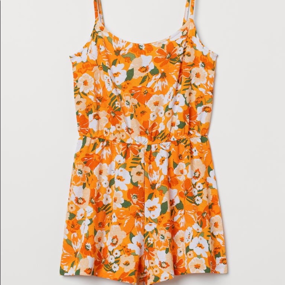 H&M Size L Floral Romper